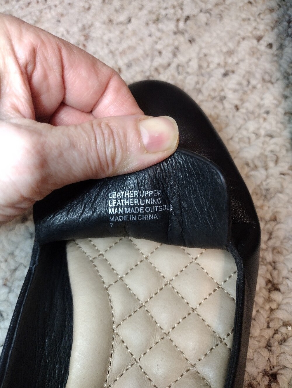 Birdies Starling Black Leather Flats - Picture 4 of 8